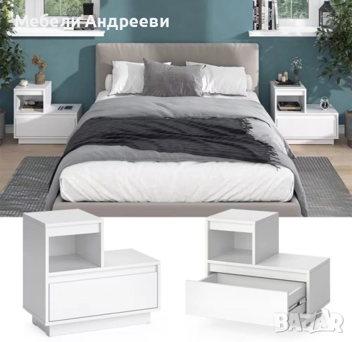 Комплект 2бр нощни шкафчета Vicco 7568, снимка 3 - Шкафове - 53790093