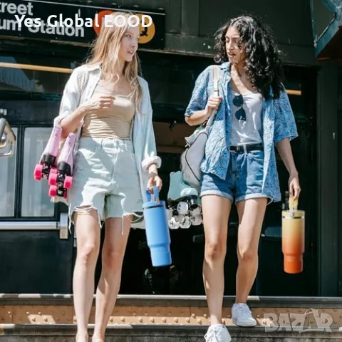 Fjbottle термобутилка 1200 мл със сламка – BPA Free, снимка 3 - Термо продукти (термоси, термочаши) - 56096023