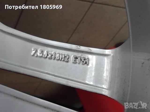 4бр. ал. джанти Audi (оригинални) 7,5x18 , 5x112 , ET51 централен отвор 57,1мм, снимка 7 - Гуми и джанти - 53560876