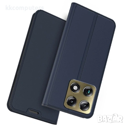 Кожен Калъф за Motorola Signature 5G - PU кожа, Слот за Карта, Стойка, Магнитен, Вкл. Протектор - 4 , снимка 2 - Калъфи, кейсове - 53633834