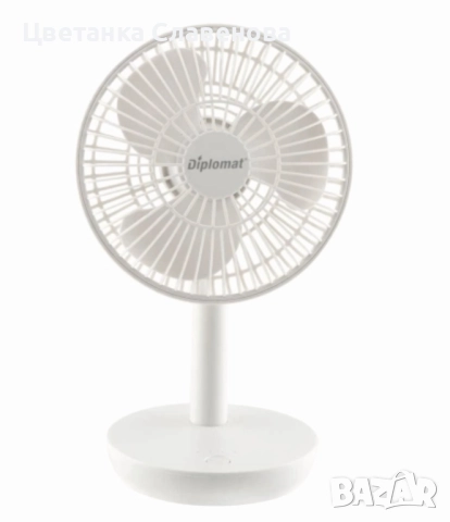 Вентилатор настолен 6,3''Diplomat DFX-363USB, акумулаторен, USB, снимка 2 - Друга електроника - 51486185