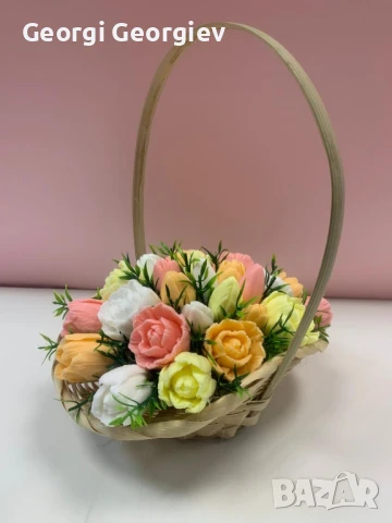 цветя изработени с глицеринов ароматен сапун , снимка 8 - Декорация за дома - 50502510