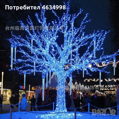 Коледна светеща украса тип падащ сняг 