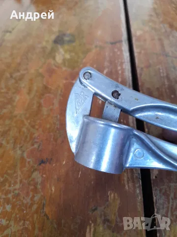 Стара алуминиева преса за чесън #23, снимка 5 - Други ценни предмети - 50081431