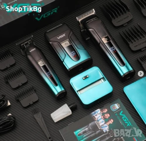 Професионален комплект 3 в 1 VGR V-694 Машинка за подстригване, тример и електрическа самобръсначка, снимка 3 - Машинки за подстригване - 50396026