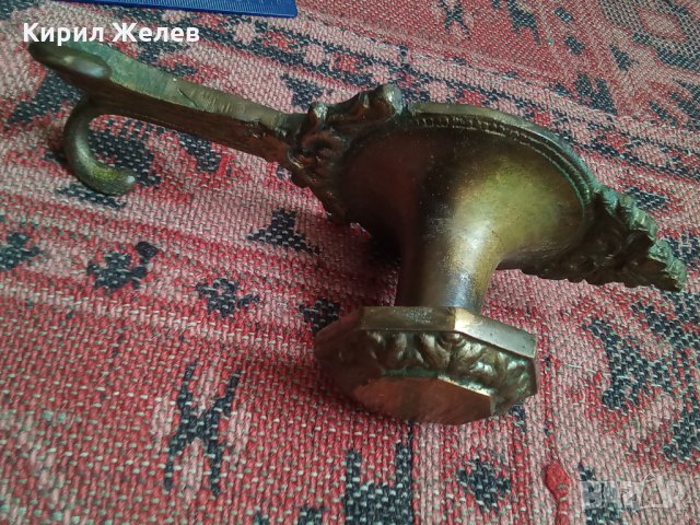 Стара бронзова закачалка 25895, снимка 10 - Декорация за дома - 35689813