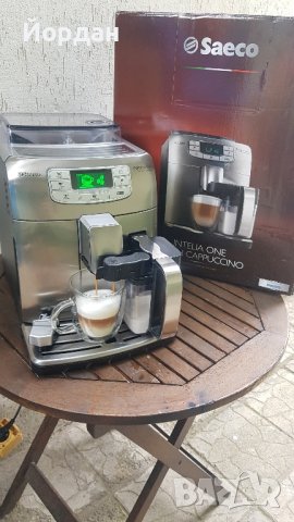 Каферобот Saeco Intelia EVO One Touch Cappuccino Inox. Обслужен изцяло