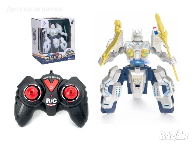 Робот полицейски с дистанционно управление и пушек ефекти 