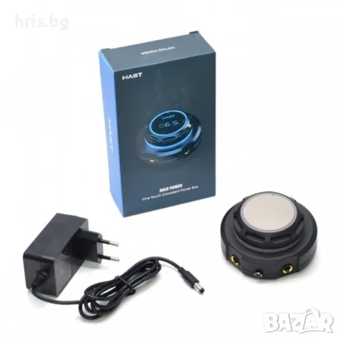 Захранване за машина за татуиране, Mast, Halo P1216, черно, с OLED дисплей