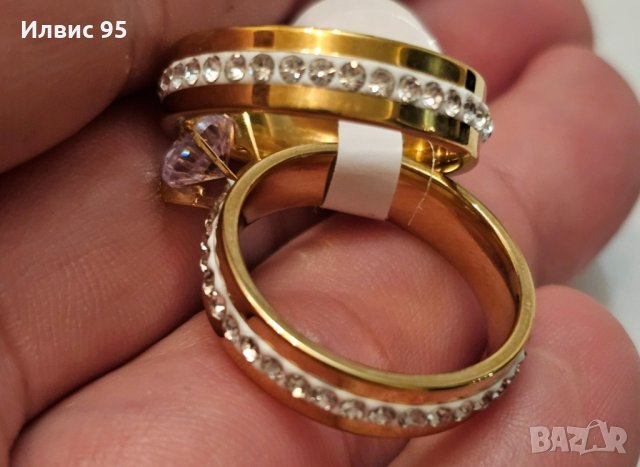 Дамски пръстен с цирконии, снимка 3 - Пръстени - 44475749