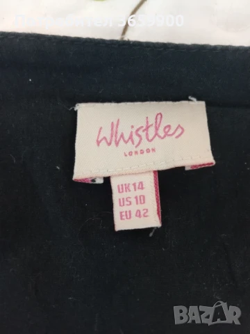 Черна дамска блуза, буфан ръкав, 14 UK,, снимка 2 - Ризи - 51235583