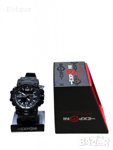 Водоустойчив спортен дигитален часовник EXPONI "Двоен екран,подсветка,аларма, хронометър и др. , ", снимка 9 - Мъжки - 52889487