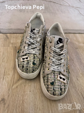 Сникерси Карл Лагерфийлд , снимка 4 - Маратонки - 51659046