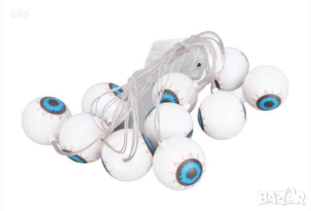 LED Хелоуински светлини с гирлянди, захранвани с батерии, снимка 3 - Други стоки за дома - 53696601