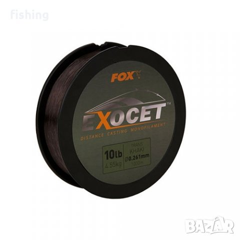 -15 % Корда Fox Exocet Mono Trans Khaki 1000м, снимка 2 - Такъми - 35710873