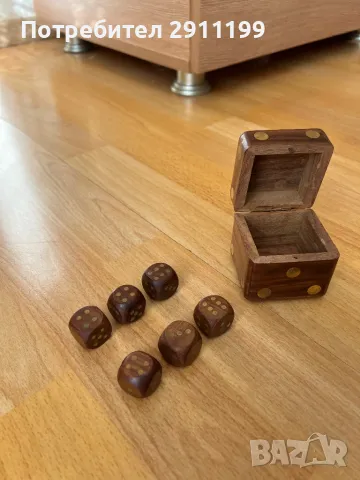 Дървени зарове, 6 бр.