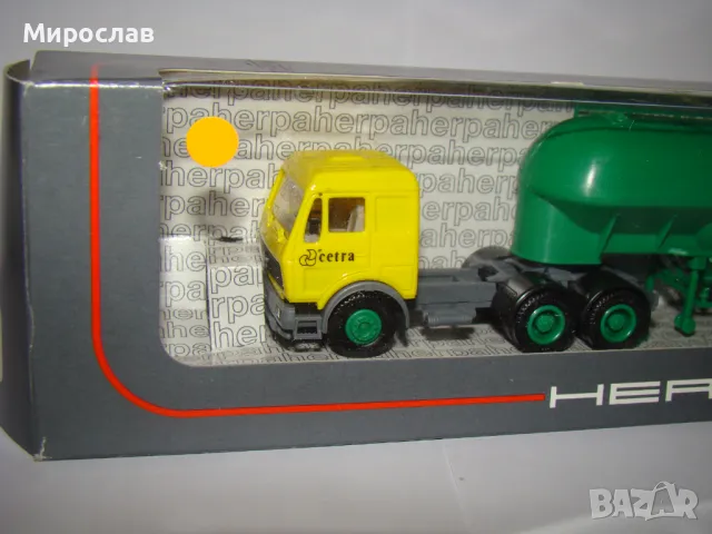 HERPA H0 1/87 MERCEDES КАМИОН МОДЕЛ ЦИСТЕРНА, снимка 2 - Колекции - 48252516