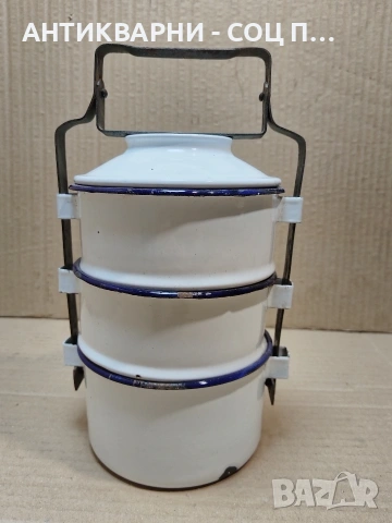 Стара Соц Българска Емайлирана Садинка / 1966 г. / НОМЕР 1625., снимка 4 - Антикварни и старинни предмети - 53670753