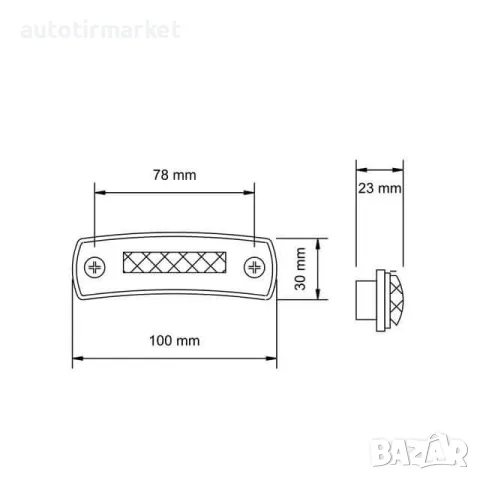 Бял LED габарит за кабина – YÜCEPLAST YP-78, снимка 2 - Аксесоари и консумативи - 56051731