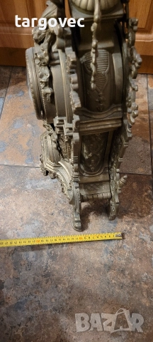 огромен бронзов масивен часовник, снимка 4 - Антикварни и старинни предмети - 52676082