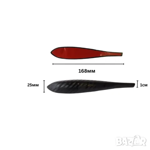 Карбонови протектори за броня 168 mm 2 бр., снимка 2 - Аксесоари и консумативи - 55863265