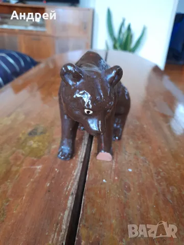 Стара керамична мечка, снимка 2 - Други ценни предмети - 48334517
