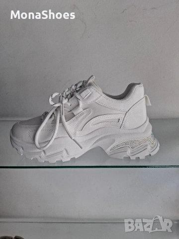 Дамски кожени маратонки, снимка 2 - Маратонки - 53149694