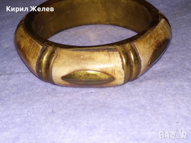 СТАРА БРОНЗОВА ТИБЕТСКА ТРАДИЦИОННА ЕТНО ГРИВНА с КАМИЛСКА КОСТ РЪЧНА ИЗРАБОТКА 16702, снимка 9 - Антикварни и старинни предмети - 41202239