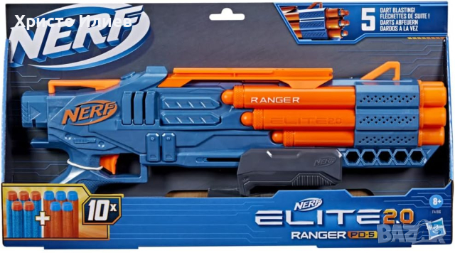 Бластер Нърф Nerf Elite 2.0 Ranger PD-5 Пистолет Помпа, снимка 6 - Други - 44525513