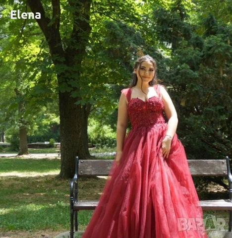 Бална рокля бордо, снимка 6 - Рокли - 53336522