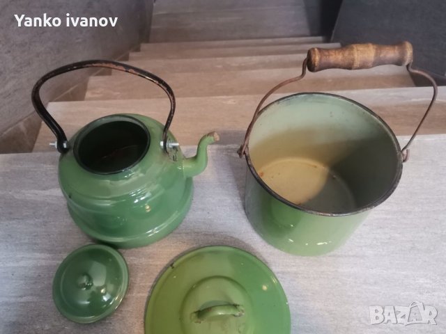 стари български съдове емаил, снимка 3 - Други стоки за дома - 40531135