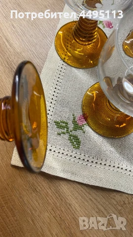 Лот чаши цветен кристал , снимка 3 - Сервизи - 50603441