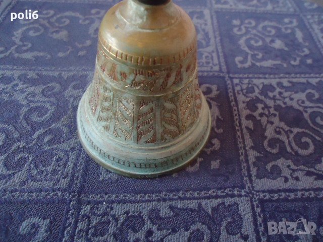 стара месингова камбана ,звънец за прислуга или др, снимка 6 - Антикварни и старинни предмети - 39240540