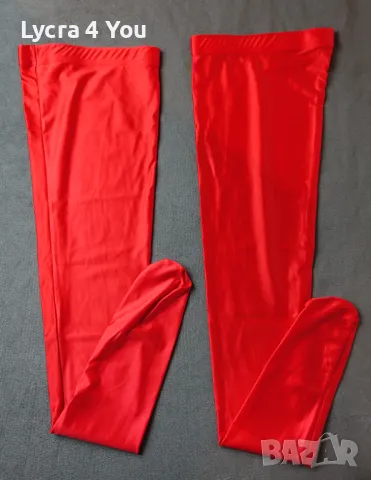M/L червени чорапи 80 ден плътност от ликра и сатен