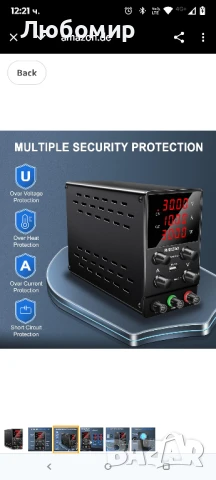 RUZIZAO Регулируемо захранване 30V 10A DC Лабораторно захранване за настолни компютри 

, снимка 5 - Друга електроника - 50792403