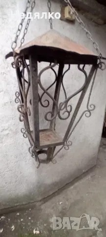 Стар,огромен фенер,полюлей,ковано желязо, снимка 3 - Антикварни и старинни предмети - 47992625