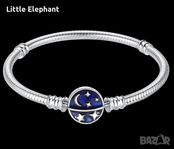 Сребърна гривна Пандора,змийска плетка,17 см,колекция "Night dreams"/нова