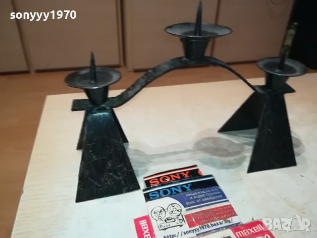 МЕТАЛЕН СВЕЩНИК 28Х20Х10СМ 3103251938, снимка 6 - Колекции - 49714658