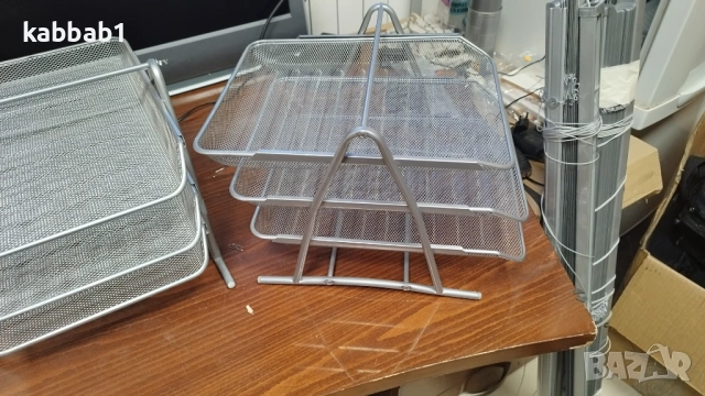 Поставка за документи - Метален органайзер за документи с 3 рафта, снимка 9 - Органайзери за бюро - 53117814