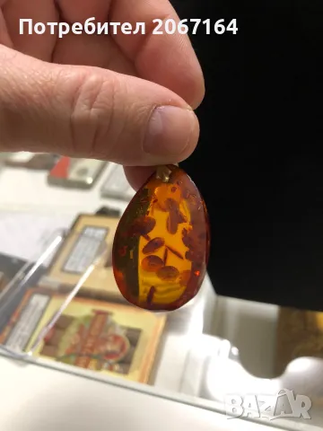 Кехлибарена висулка, снимка 6 - Антикварни и старинни предмети - 48912078