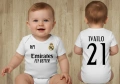 БЕБЕШКО боди РЕАЛ МАДРИД / REAL MADRID с ИМЕ и НОМЕР! Или на ОТБОР по ТВОЙ избор!, снимка 1