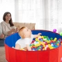 Бебешки басейн за топки, сгъваем, преносим детски басейн, червен 80 см, снимка 3