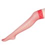 Еротични червени мрежести чорапи за жартиер - Код: G1972, снимка 5