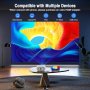 Нов Мини Проектор Full HD 1080P Портативен с Трипод за Домашно Кино, снимка 5