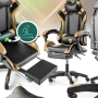 Ергономичен геймърски стол с поставка за крака, масажна функция,2 възглавници-шийна и лумбална 89.90, снимка 9