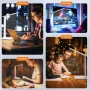НОВА LED настолна лампа, USB type C, сгъваема, 5 цвята на осветление и 100%~15% нива на яркост, снимка 3
