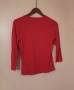 Нова червена блуза S размер с деколте 3/4 ръкав, снимка 2