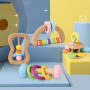 Многоцветни дървени бебешки дрънкащи играчки