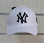Нова шапка с козирка New York (Ню Йорк) в бял цвят, с емблема отстрани, Унисекс