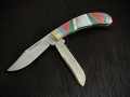 Колекционерски сгъваем нож с уникална дръжка  и с два остриета Bow Trapper Stoneworx (RR2414), снимка 3